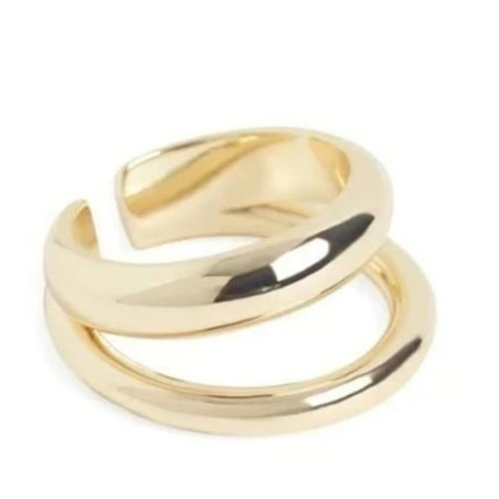 Loren Stewart x Curateur | Women’s Gold Deux Open Band Ring | Size 7 New